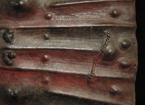 African Tribal Art - Hide shield, Arussi, Ethiopia, detail