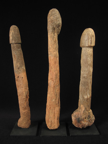 African Tribal Art - Wood phallus, legba, Fon, Togo/Benin