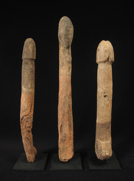 African Tribal Art - Wood phallus, legba, Fon, Togo/Benin, view 2