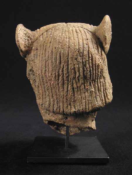 African Tribal Art - Terracotta head, Nok, Nigeria, back