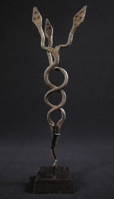 African Tribal Art - Iron snake, Lobi, Burkina Faso, back view
