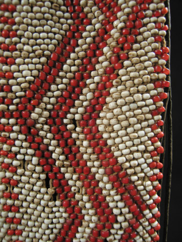 African Tribal Art - Beaded cache-sex, Kirdi, Cameroon, detail beads