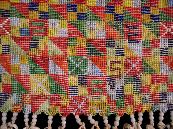 African Tribal Art - Beaded cache-sex, Kirdi, Cameroon, detail