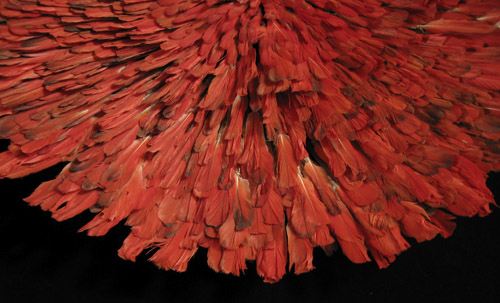African Tribal Art - Feather headdress, Tikar, Cameroon, detail