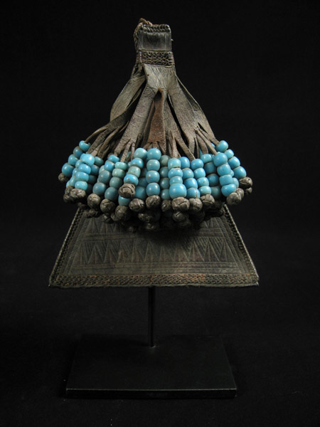 African Tribal Art - Leather and bead cache-sex, Kirdi, Cameroon