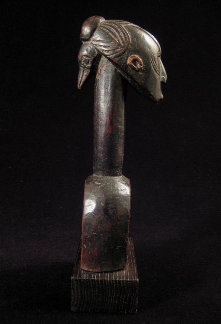 African Tribal Art - Heddle pulley, Baule, Ivory Coast, left