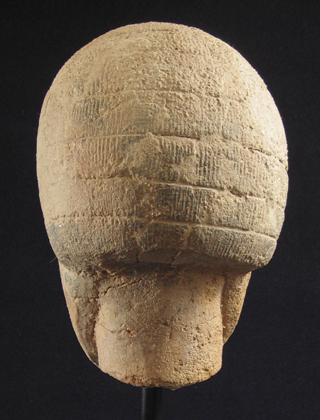 Tribal Art - Female Nok terracotta head, Nigeria, back