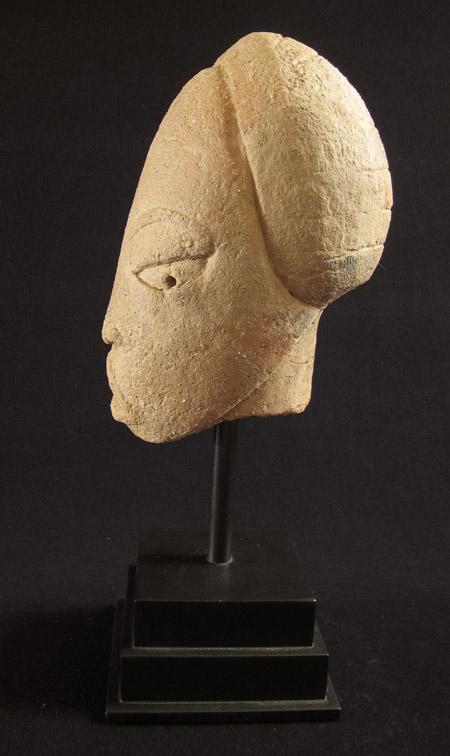 Tribal Art - Female Nok terracotta head, Nigeria, right