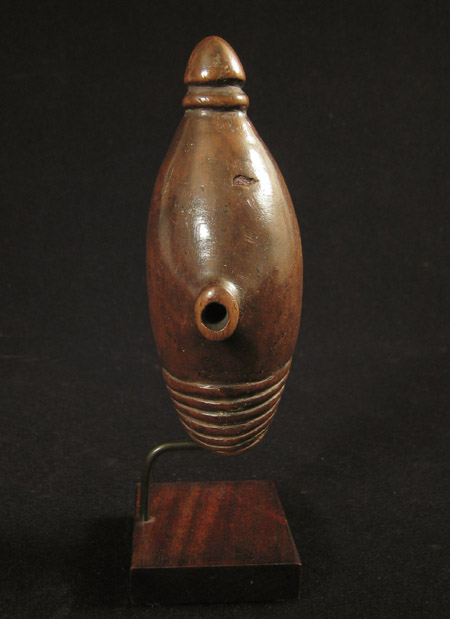 African Tribal Art - Whistle, Tshokwe, Angola, left