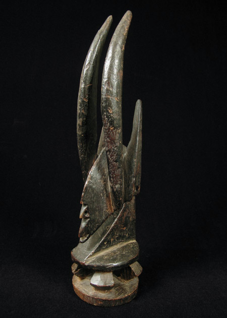 African Tribal Art - Chiwara headdress, Bambara, Mali, three quarter view