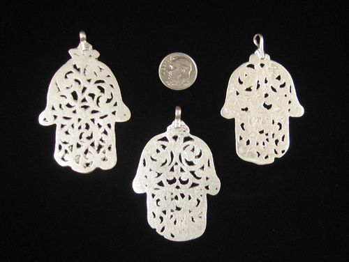 African Tribal Art - Silver khamsa, Tunisia