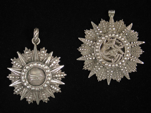 African Tribal Art - Silver military medals, Tunisia