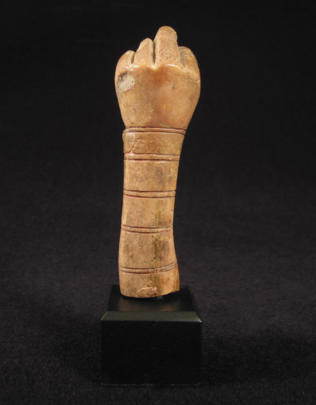 Art of the Americas - Bone fist, Moche, Peru, back
