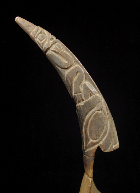 Art of the Americas - Horn ladle, Northwest Coast, North America, detail