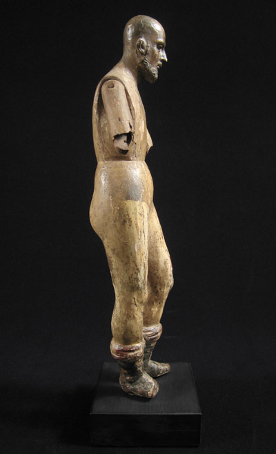 Asian Tribal Art - Carved wood santo, Philippines, left side