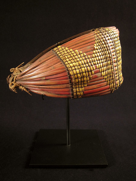Asian Tribal Art - Man's hat, Nagaland, India, left
