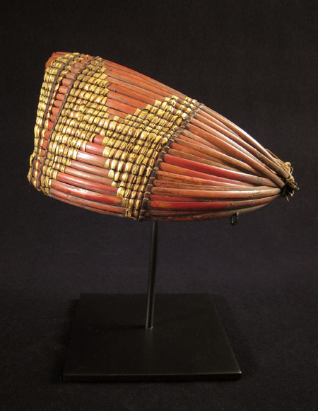 Asian Tribal Art - Man's hat, Nagaland, India, right