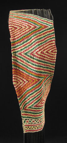 Asian Tribal Art - Striped silk headdress, Yemen, left