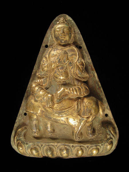 Asian Tribal Art - Copper plaque, Sino-Tibetan
