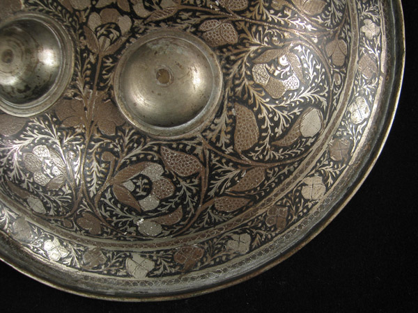 Asian Tribal Art - Damascened helmet, Punjab, India, detail