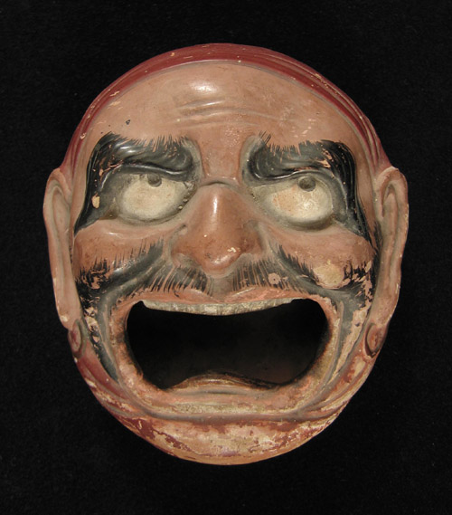 Asian Tribal Art - Bodhidharma toothpick holder, Japan