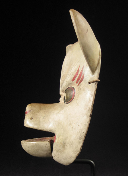 Asian Tribal Art - Kitsune (white fox) mask, Japan, right