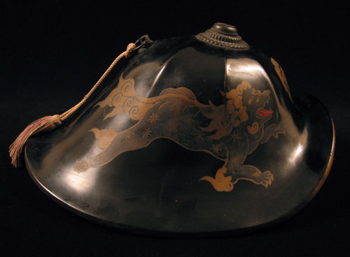 Jingasa samurai hat, Japan, left side view