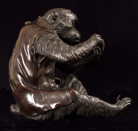 Bronze Monkey, Japan - left side view