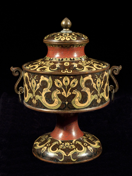 Cloisonné Bronze Urn, Japan