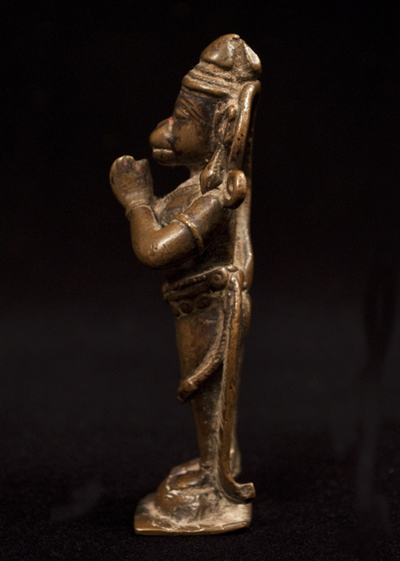 Hanuman Bronze Figure, India, right view