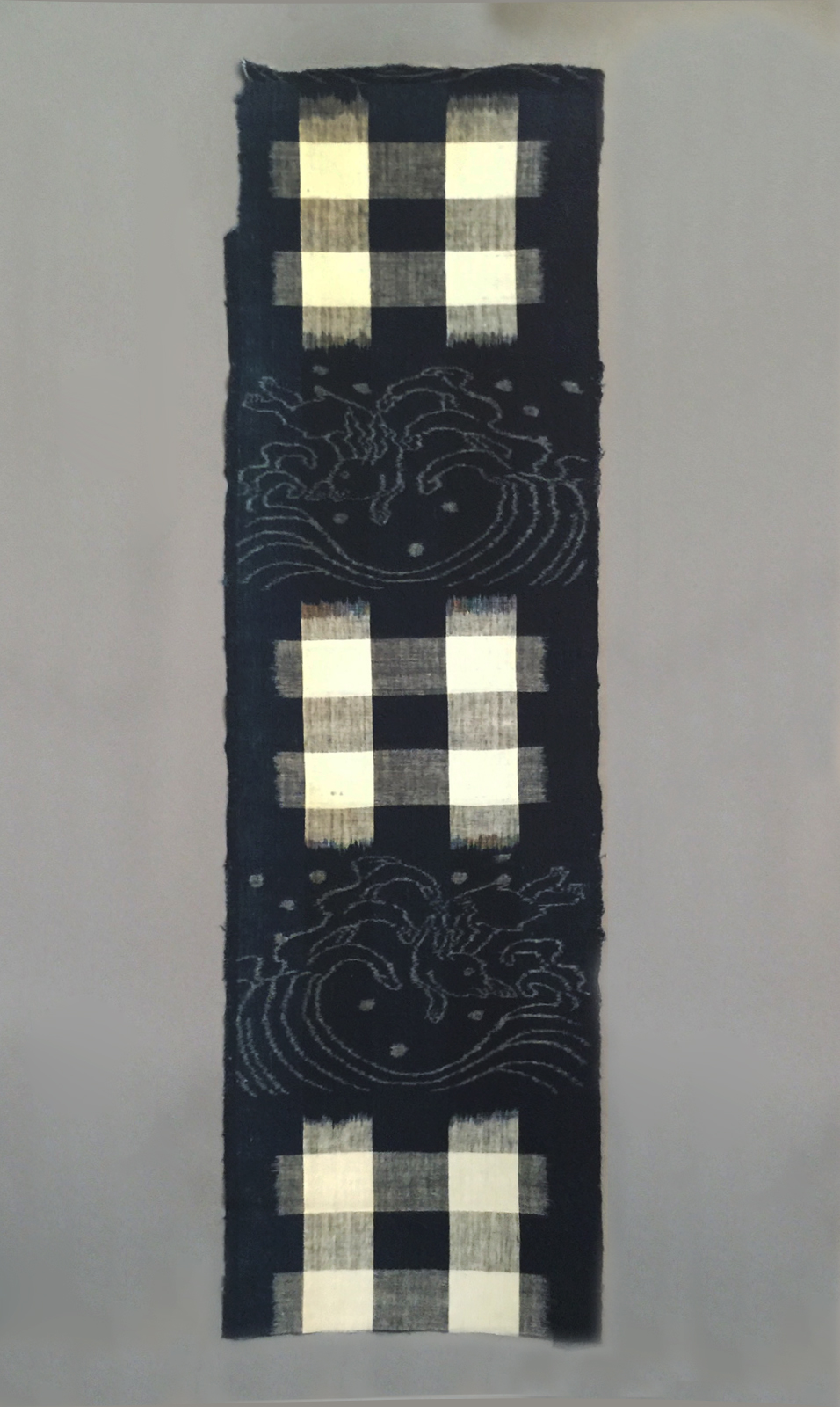 Asian Tribal Art Ikat futon cover fragment (futonji), Japan