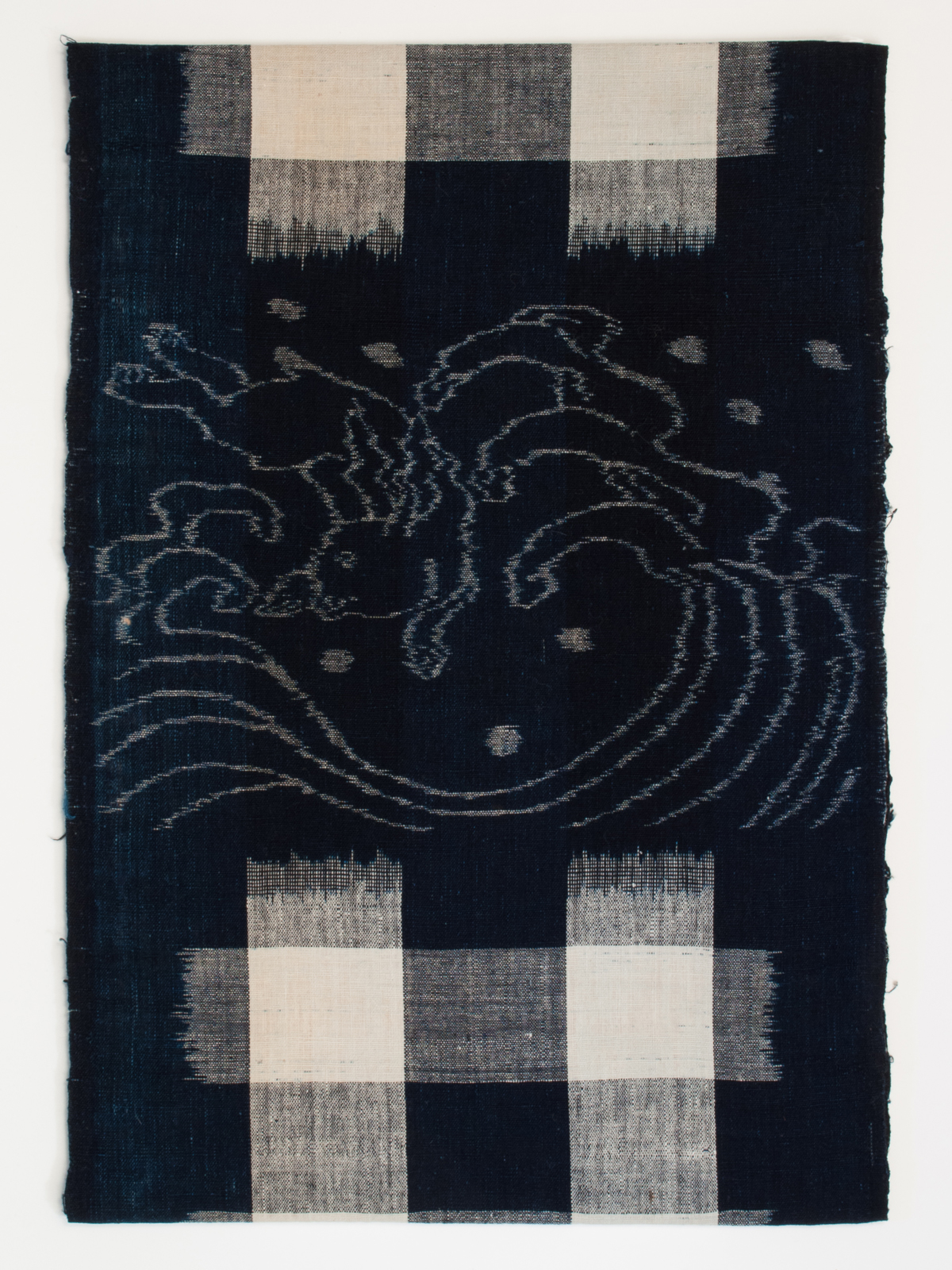 Asian Tribal Art Ikat futon cover fragment (futonji), Japan