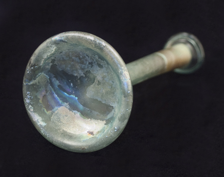 Curiosities - Glass Unguentarium, Ancient Rome, concave bottom