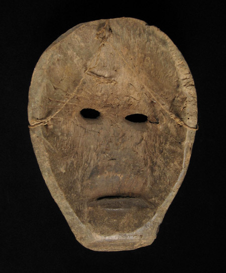 Indonesian Tribal Art - Wood mask, Sarawak, Borneo, back - 1624back