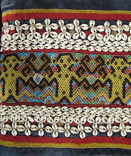 Indonesian Tribal Art - Skirt, Maloh Dayak, Borneo, detail