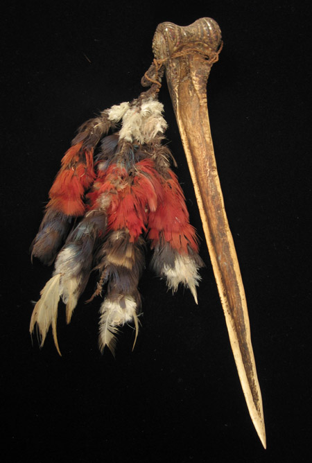 Oceanic Art - Cassowary bone dagger, Abelam, Papua New Guinea, back