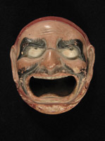 Asian Tribal Art - Bodhidharma toothpick holder, Japan
