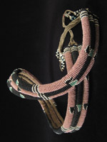 African Tribal Art - Beaded dancer's belt, Zulu, South Africa