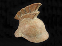 Terracotta helmet mold, Mexico