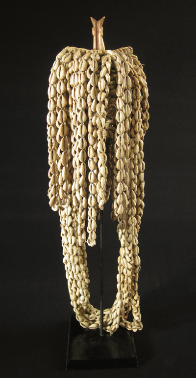 African Tribal Art - Cowrie shell shrine object, Yoruba, Nigeria, back