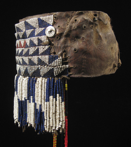 African Tribal Art - Beaded chief's headdress, Luba, Zaire, right