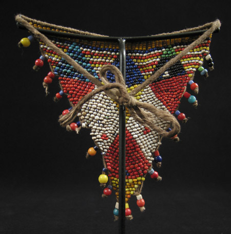 African Tribal Art - Beaded cache-sex, Kirdi, Cameroon, back