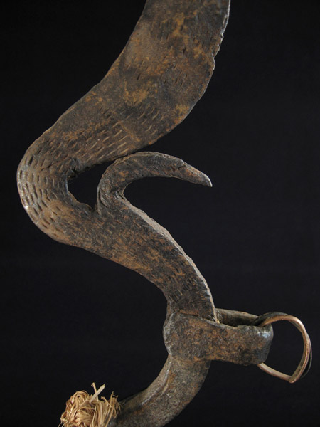 African Tribal Art - Iron currency, Matakam, Nigeria, detail