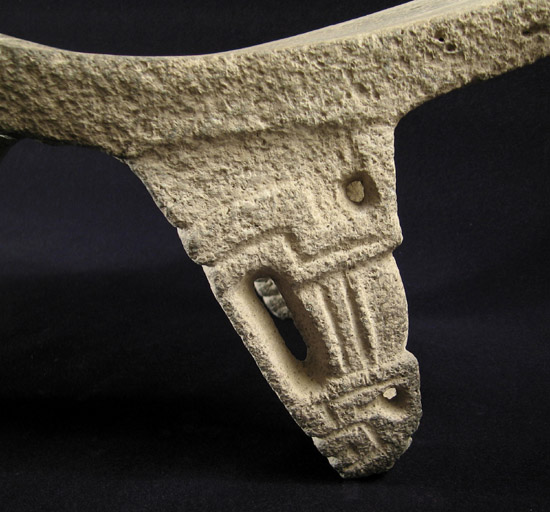 Art of the Americas - Stone metate, Costa Rica, back leg