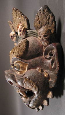 Asian Tribal Art - Gonpo mask, Tibet, right side view