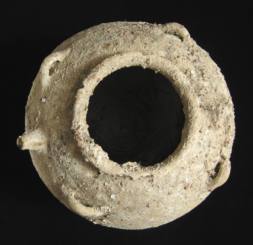 Asian Tribal Art - Terracotta pot, Vietnam, top