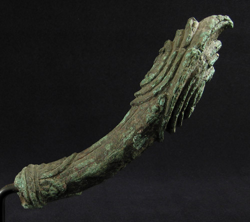 Asian Tribal Art - Bronze palanquin finials, Khmer, Cambodia, B, left side