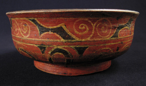 Asian Tribal Art - Wood bowl, Tibet
