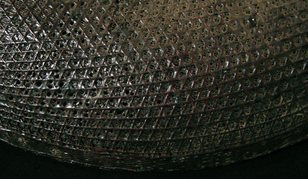 Asian Tribal Art - Rattan hat, Miao, China, detail