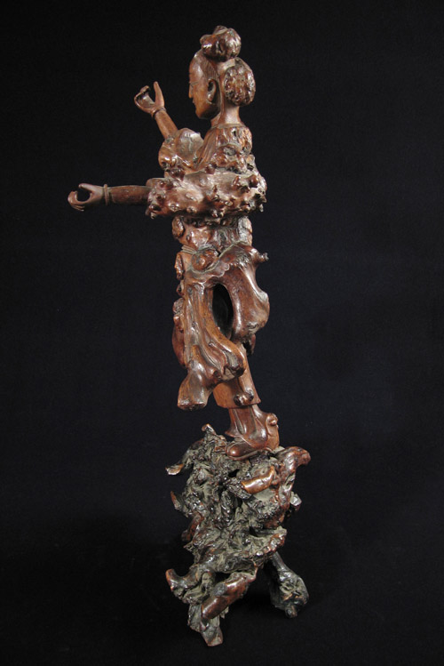Asian Tribal Art - Carved root figure, China, right